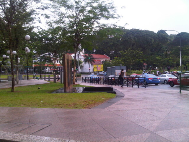 In singapore just stepped outside to get some food before the show starts.