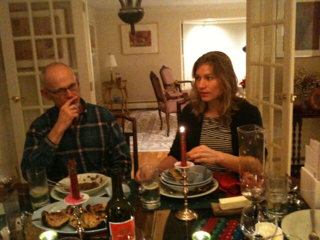 Chatting after Christmas dinner