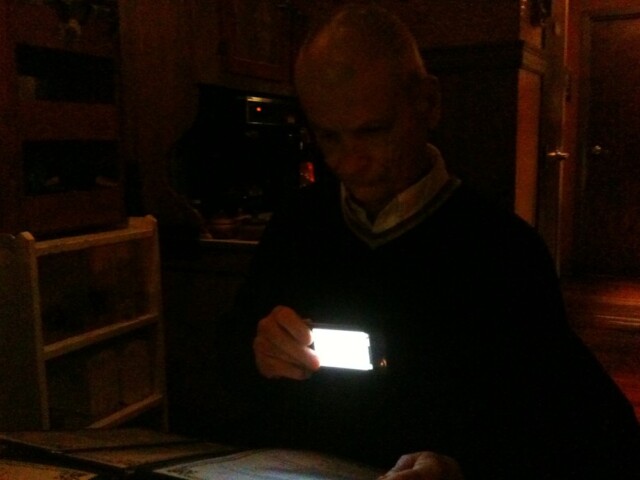 Flashlight menu reading at Orinoco