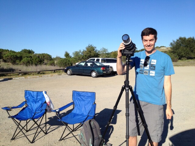 Having a picnic while photographing the eclipse